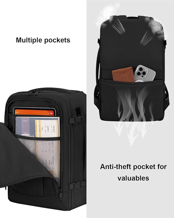 ECOHUB 17'' Small Travel Backpack, United Airlines Personal Item Bag - Image 4