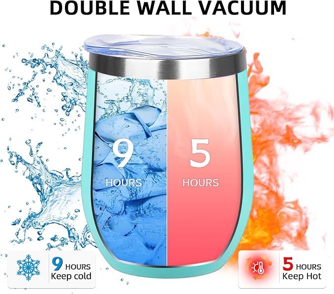 12oz/4 Pack Wine Tumbler Glasses - Image 2