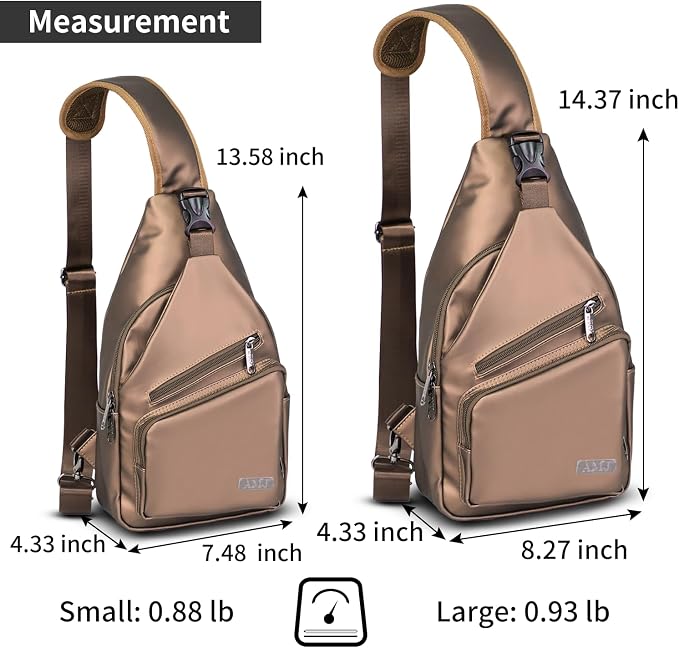 AMJ Crossbody Sling Bag Men Women, Casual Shoulder Backpack, Chest Daypack - Image 2