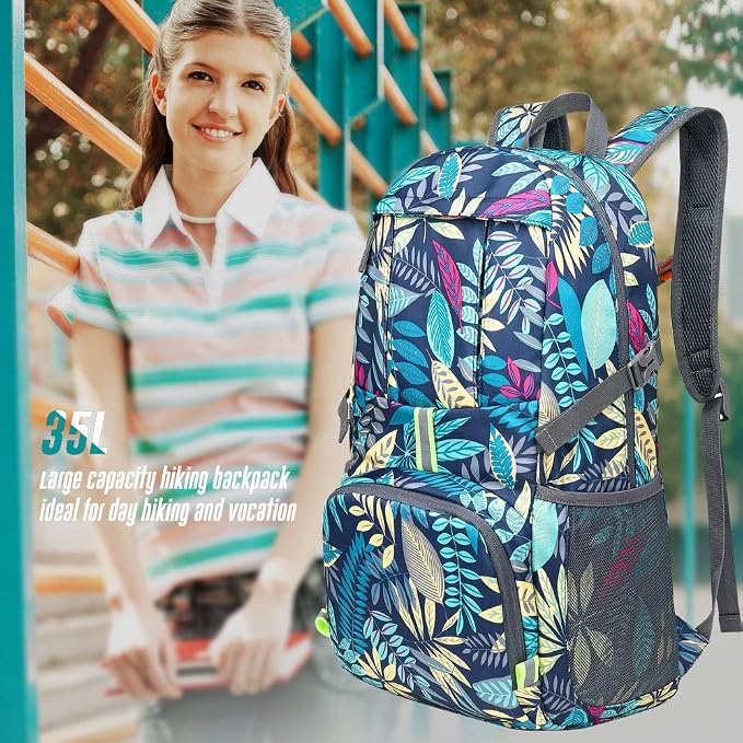 35L Lightweight Packable Backpack Waterproof Durable Hiking Travel Backpack - Image 6