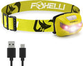 Foxelli USB-C Rechargeable LED Headlamp – Super Bright, Lightweight Head Lamp by FOXELLI