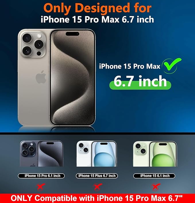 SPIDERCASE Only Designed for iPhone 15 Pro Max Case Waterproof, Built-in Lens & - Image 2