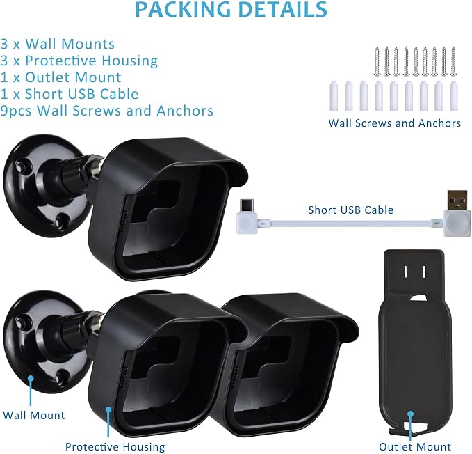 GoHonor All New Blink Outdoor 4th Gen Camera Mounting Brackets, 3 Pack - Image 7