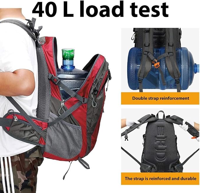 FENGDONG 40L Waterproof Lightweight Hiking, Travel Backpack - Image 6