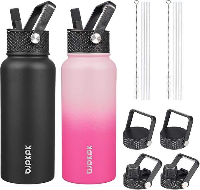 BJPKPK 2 Pack Insulated Water Bottles by BJPKPK