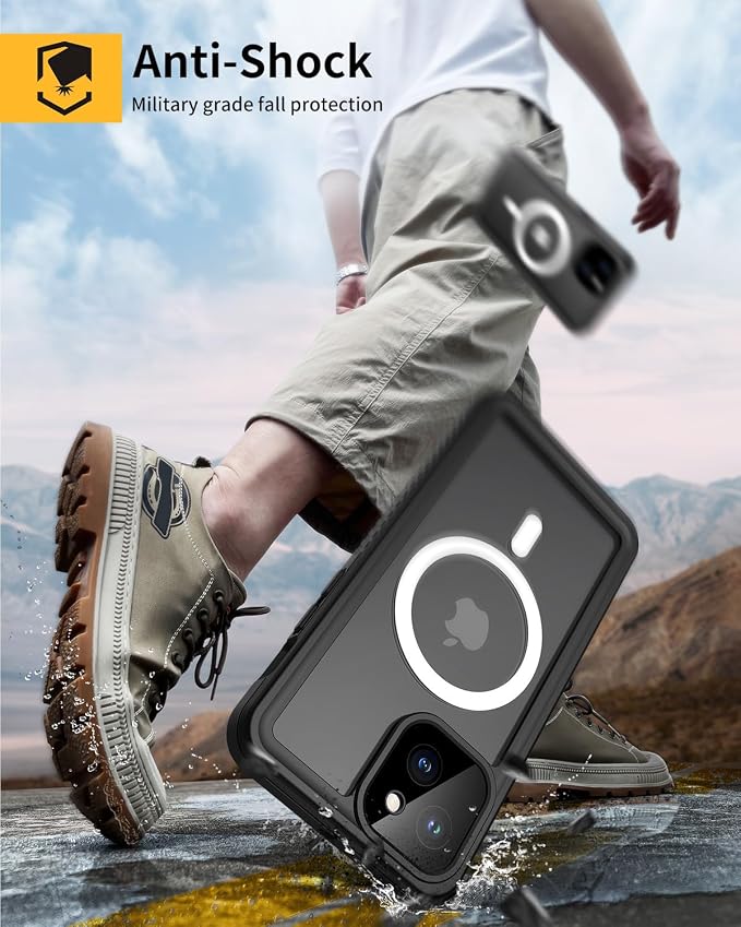Lanhiem for iPhone 13 Magnetic Case, Waterproof Dustproof Shockproof Case - Image 5