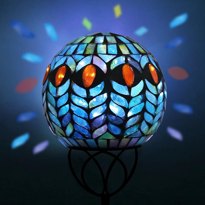 VCUTEKA Solar Outdoor Lights Garden Decor Mosaic Solar Garden Lights Waterproof - Image 6