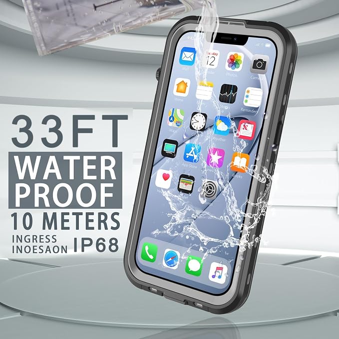 for iPhone 14 Plus Case Waterproof, Full-Body Hard Case Built-in - Image 3