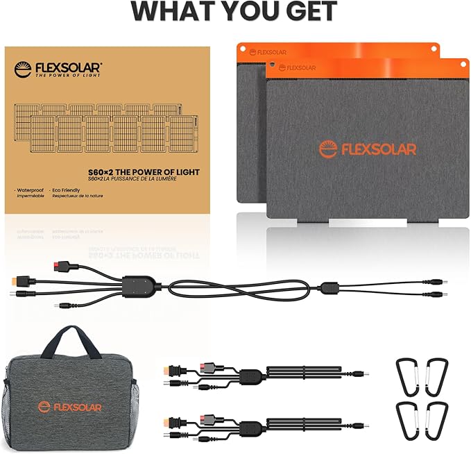 FlexSolar 2PCS 60W Portable Solar Panels Chargers - Image 8