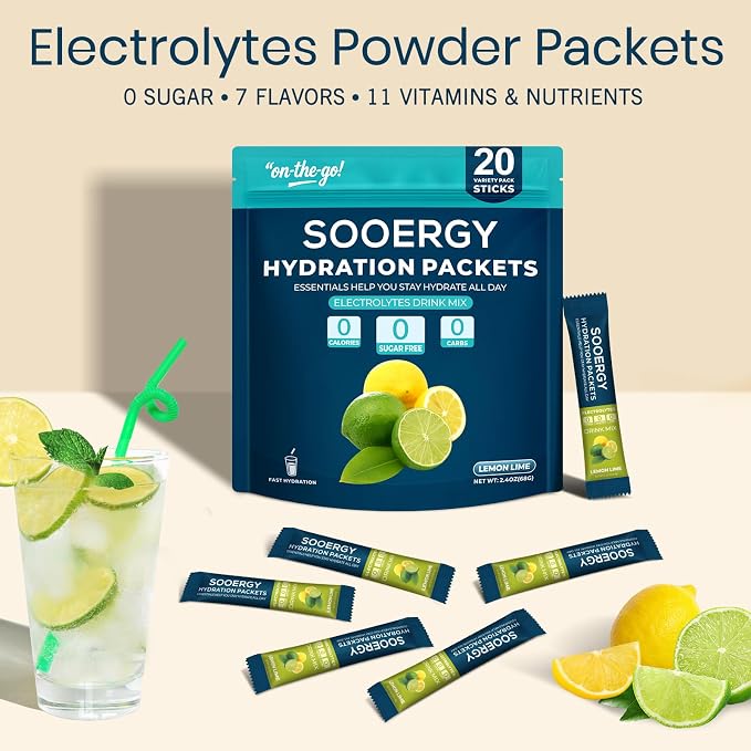 Electrolytes Powder Packets Sugar Free Hydration Packets, Liquid Daily IV - Image 3
