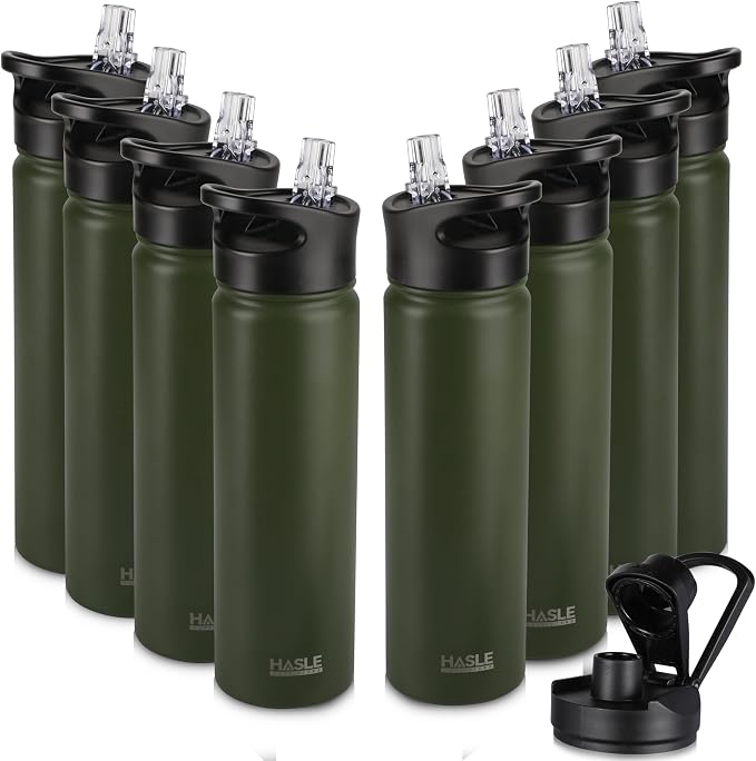 HASLE OUTFITTERS Insulated Water Bottle 22 oz Double Wall Stainless Steel Water by HASLEOUTFITTERS