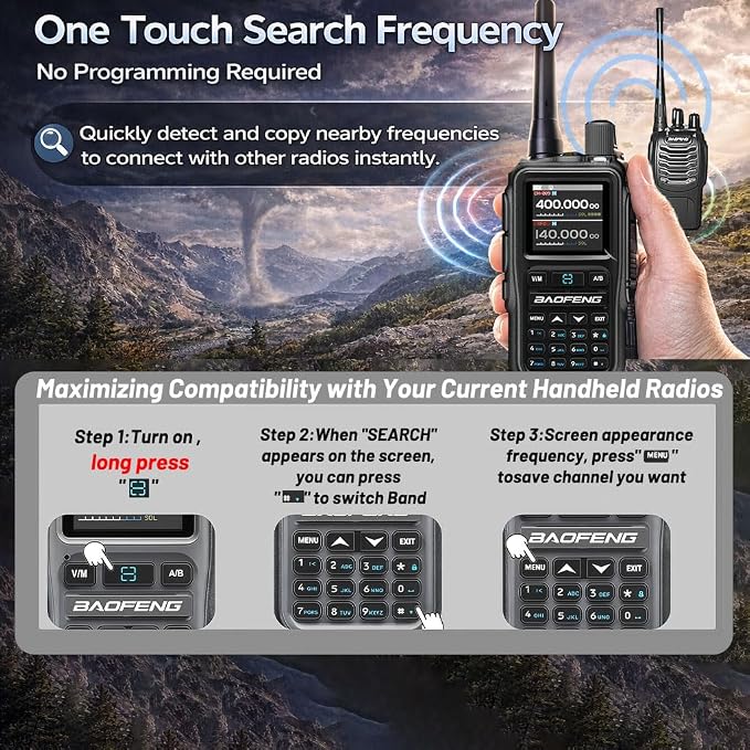 BAOFENG UV-5R Mini Ham Radio: Long Range Handheld Two Way Radio - Image 5