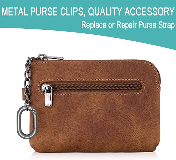 CooBigo 12Pack 1 Inch Assorted Oval Keyring, Metal Tiny Carabiner Spring Snap - Image 6
