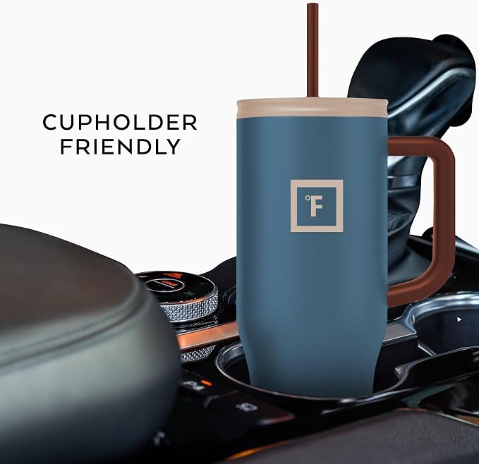 IRON °FLASK Co-Pilot Insulated Mug w/Boot, Straw & Flip Cap Lids - Image 6