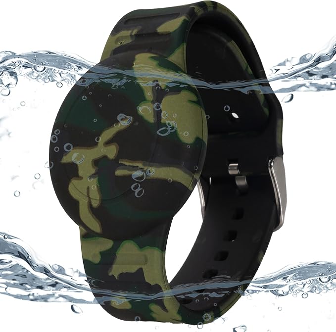 Waterproof AirTag Bracelet for Kids, Hidden Printed Wristband for Apple Air Tag by KAHADI
