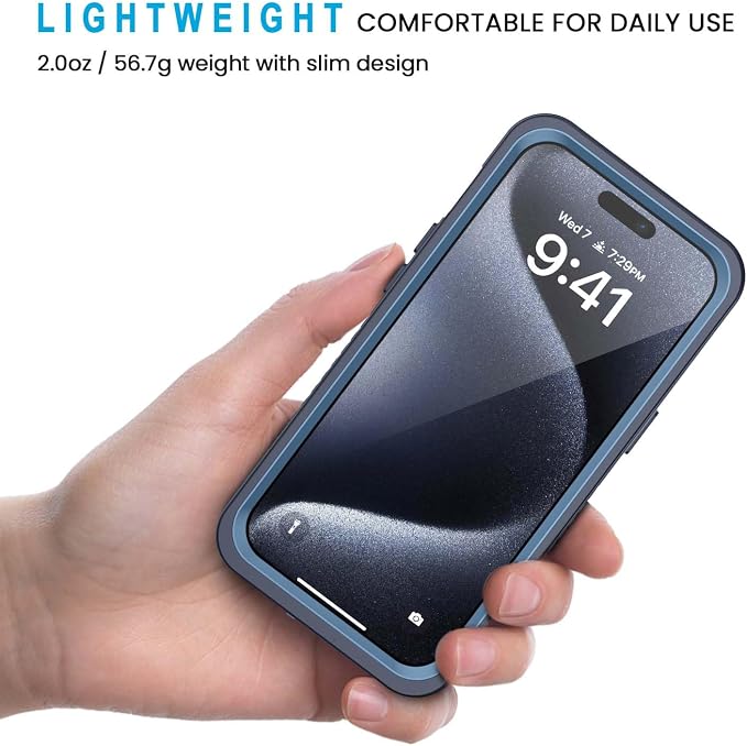 Lanhiem for 15 Pro Case, IP68 Waterproof Dustproof Shockproof Case - Image 4