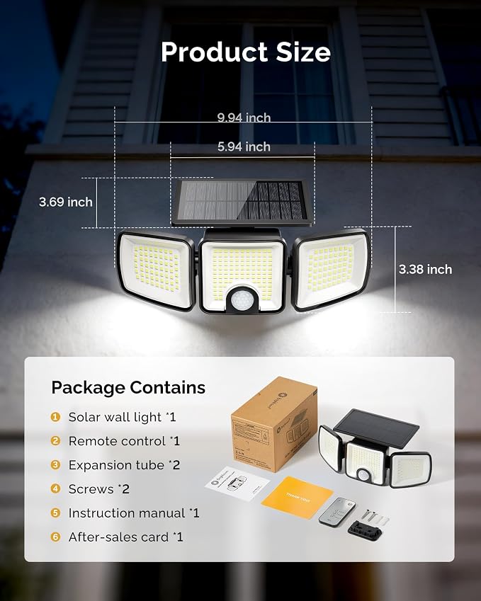 Brightown 1 Pack Solar Outdoor Lights - Image 7