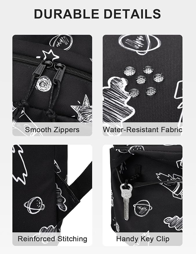 VASCHY Backpack for School, Lightweight Water Resistant Bookbag Casual Daypack - Image 4