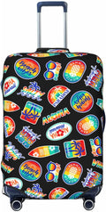 Tropical Vacation Badges Elastic Luggage Cover, Suitcase Protector by XBFCDN