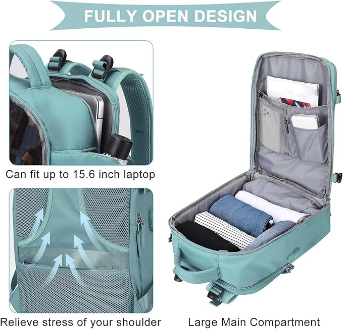 coowoz Travel Backpack For Women Men, Carry On Backpack, Hiking Backpack - Image 6