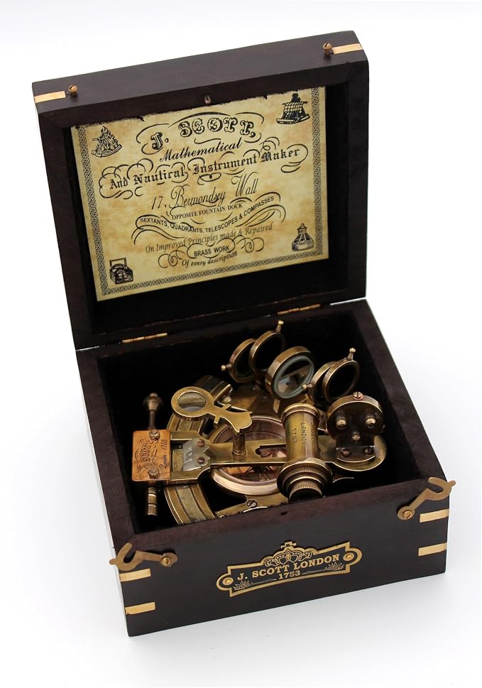 Handmade Astrolabe Brass Sextant inbuild Compass - Image 4