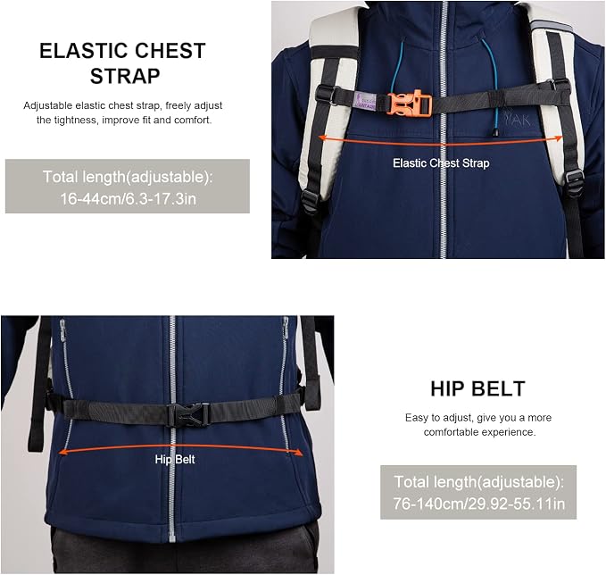 MOUNTAINTOP Hiking Backpack 35L Travel Backpack Lightweight Daypack - Image 8