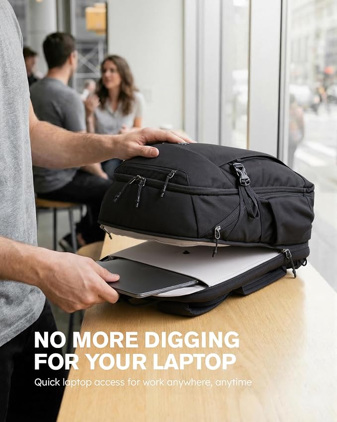 Tolaccea Travel Laptop Backpack 32L, TSA Friendly Flight Approved Computer Work - Image 8