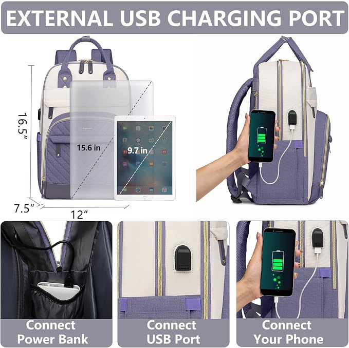 Laptop Backpack for Women Work Bag - Image 4