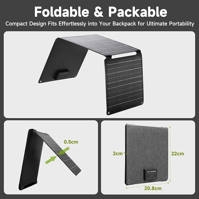 ALLPOWERS 21W 5V Foldable Solar Panel Charger, SP001 Solar Charging Kit - Image 3