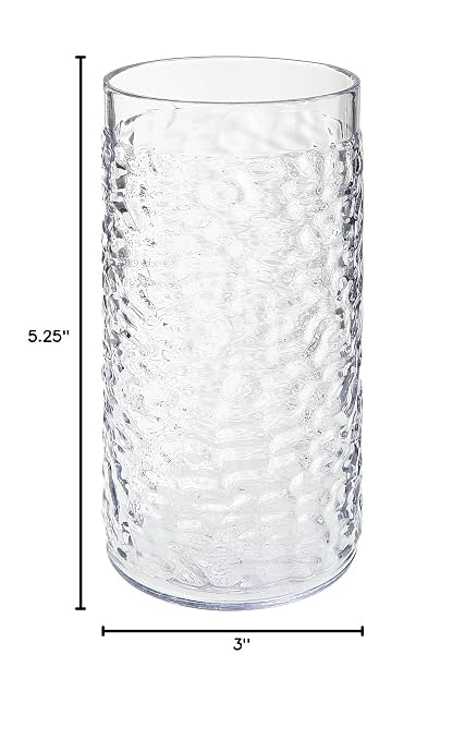 G.E.T. 3316-CL Heavy-Duty Shatterproof Plastic Pebbled Tumbler, 16 Ounce - Image 6