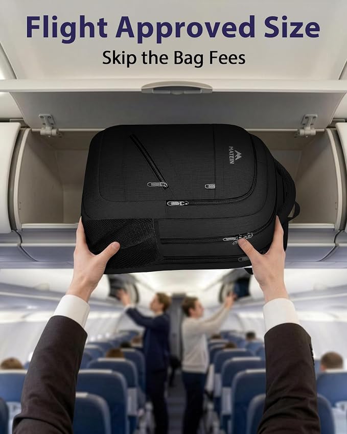 MATEIN 18.4 Inch Laptop Backpack 50 L, Extra Large Anti Theft Carryon Backpack - Image 4