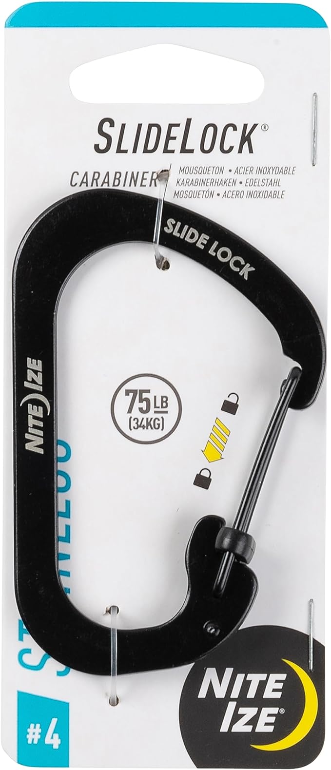 Nite IZE SlideLock Carabiner Stainless Steel by Nite+Ize