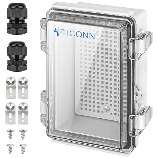 TICONN Outdoor Electrical Box Waterproof, Junction Box IP67 ABS Plastic by TICONN