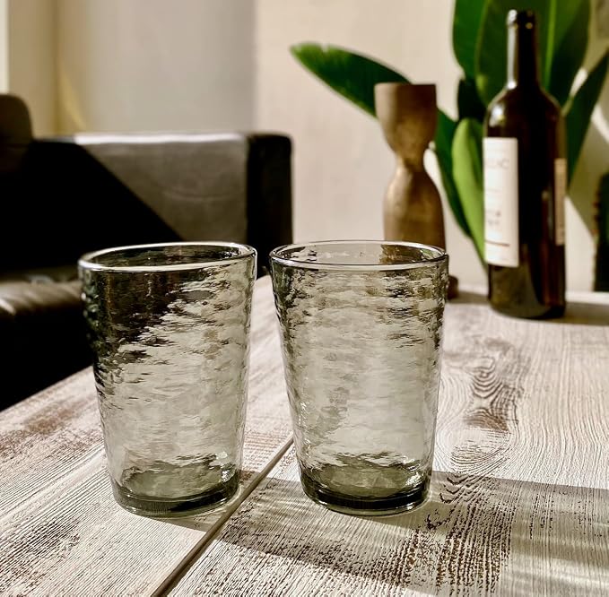 KLIFA- RIPPLE- 16 ounce, Acrylic Tumbler Drinking Glasses Cups, Stackable - Image 5