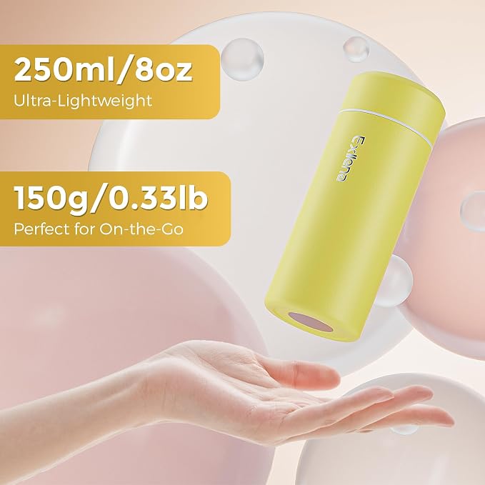 【Upgraded】Exllena Small Insulated Water Bottle 8 oz/250ml– Mini Insulated Water - Image 2