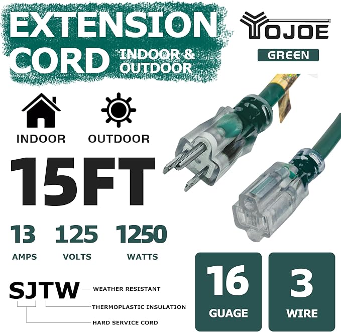 YOJOE Indoor Outdoor Extension Cord - Image 2