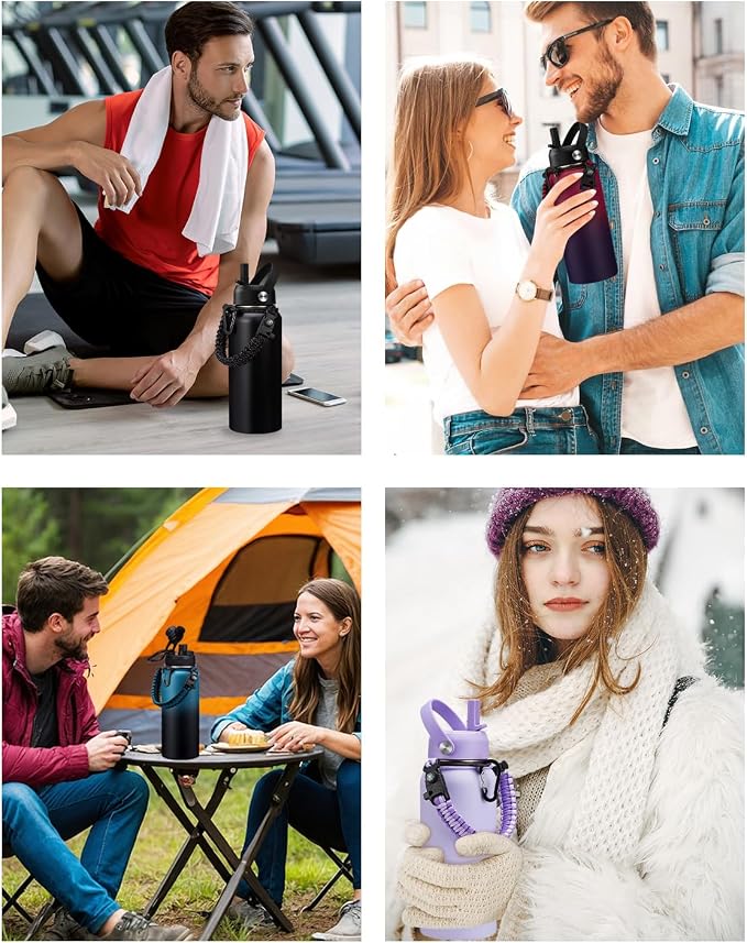 BENZZO Insulated Water Bottle 32/40/64 oz Keep Cold-48h Hot-24h, Water Bottles - Image 9