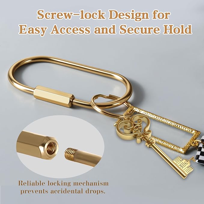 Muitcdo Brass Key Rings Bulk, Key Chain Organizer Holder - Image 2