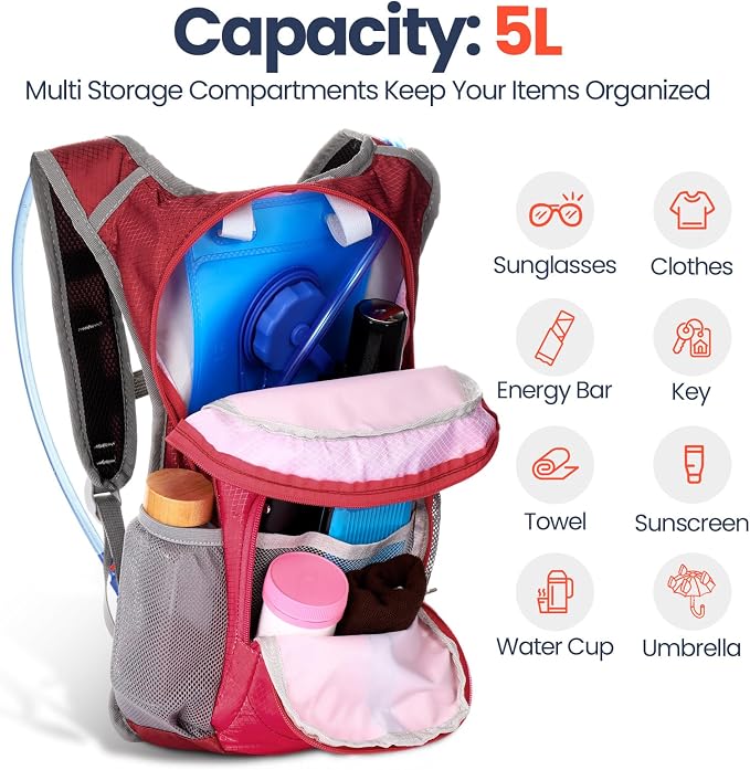 Shinylin 2 Pcs Kids Hydration Backpack - Image 4