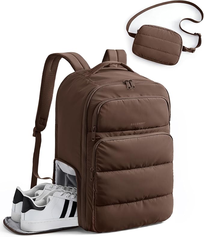 BAGSMART 35L Travel Backpack Women, 17.3 Inch Carry On Backpack Flight Approved by BAGSMART