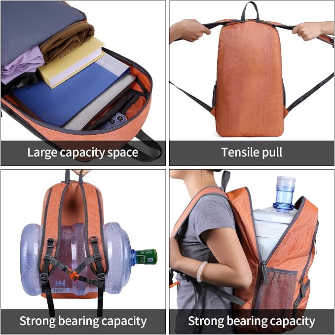 FENGDONG 35L Lightweight Foldable Waterproof Packable Travel Small Hiking - Image 6