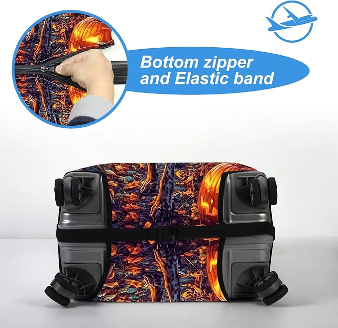 Luggage Cover Protector for 19-20 Inch Suitcases, TSA Approved Elastic Travel - Image 5