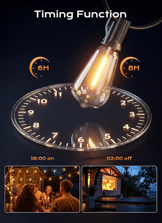 Minetom 200FT Outdoor String Lights - Image 4