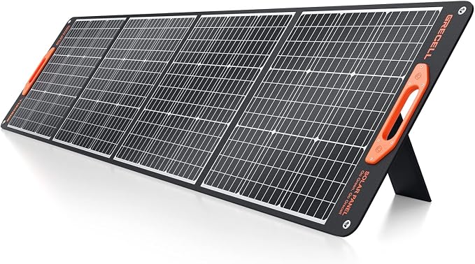 200W Portable Solar Panel for Power Station Generator, 12V/24V Flexible by GRECELLPOWERSTATION