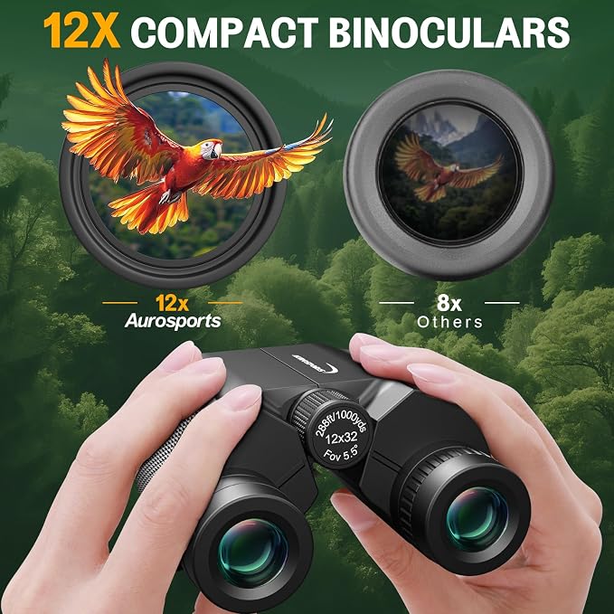 Aurosports 12x32 Compact Binoculars - Image 2