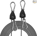 2-Pack 1/8” Adjustable Rope Hanger, Heavy Duty Ratchet Tie Down Strap by STAYGROW