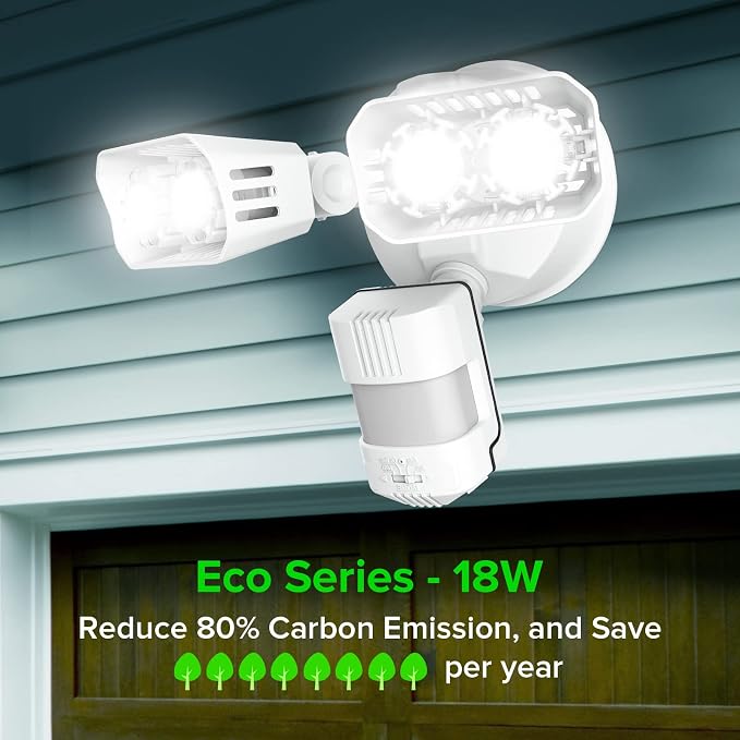SANSI 18W 1800LM LED Motion Sensor Outdoor Lights, Energy Saving Security Light - Image 2