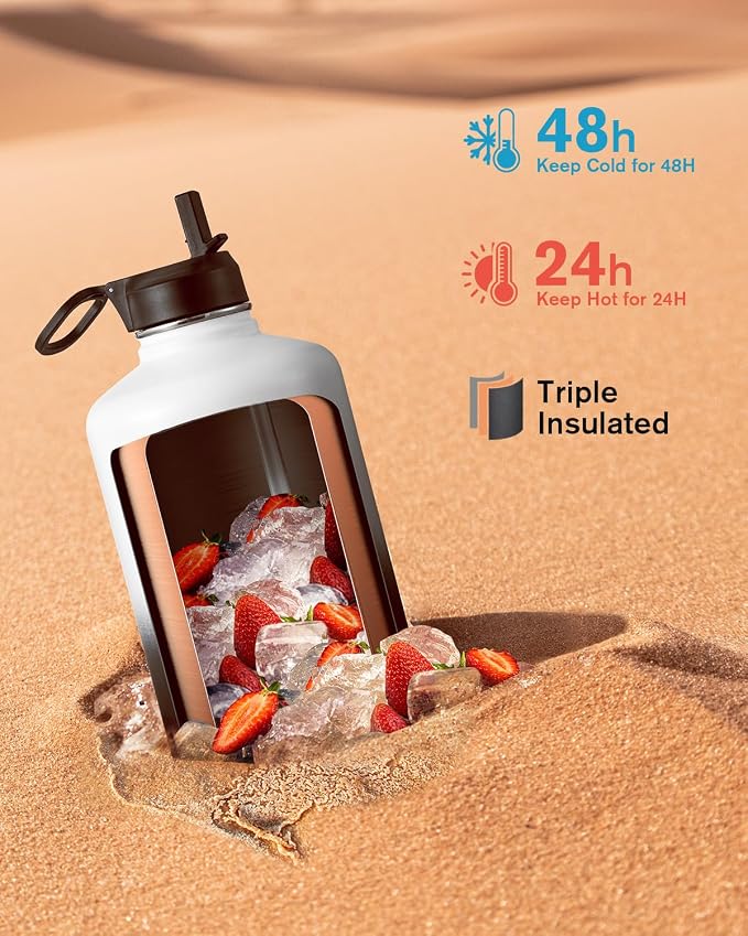 Coolflask 128 oz Gallon Water Bottle Insulated - Image 2