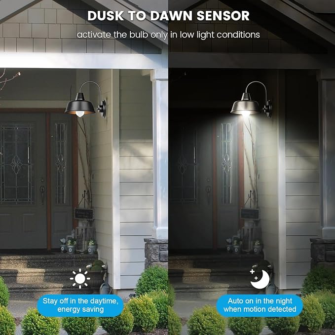 Motion Sensor Light Bulbs, 13W Movement Activated Dusk to Dawn Sensor LED Bulb - Image 5