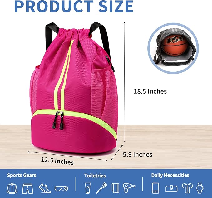 JELUTAR Drawstring Backpack Gym Bag - Image 2